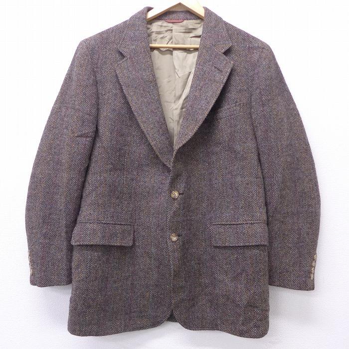 M 古着 長袖 テーラード ジャケット 80s ツイード こげ茶 ブラウン dec01 中古 メンズ アウター Outa 古着屋rushout 通販 Yahoo ショッピング