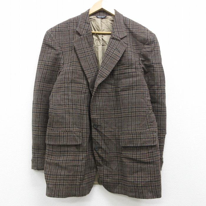 L 古着 長袖 テーラード ジャケット 90s ツイード ウール 茶他 ブラウン チェック 21jan06 中古 メンズ アウター Outa 古着屋rushout 通販 Yahoo ショッピング