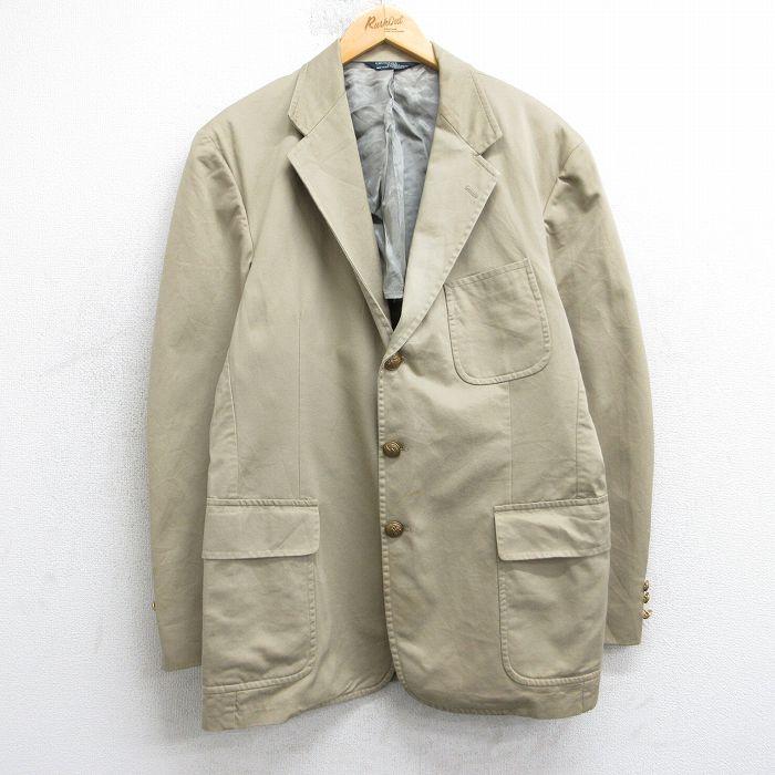 L/古着 ラルフローレン 長袖 ブランド テーラード ジャケット メンズ