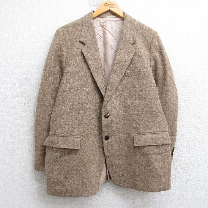 M/古着 ハリスツイード 長袖 テーラード ジャケット メンズ 80年代 80s