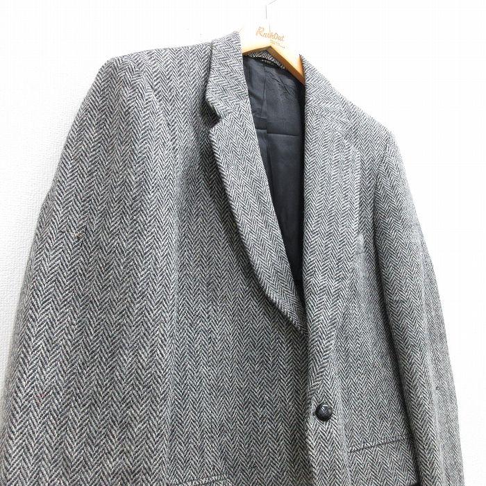 HARRIS TWEED（ハリスツイード） M/古着 長袖 テーラード ジャケット
