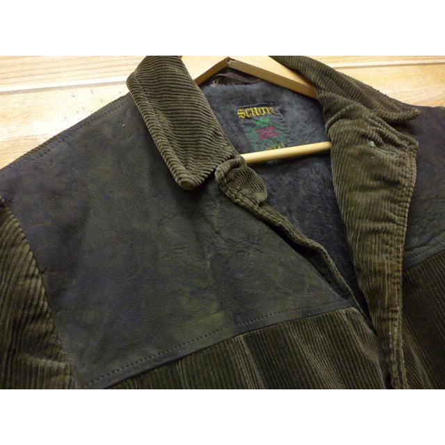 L 古着 ビンテージ コーデュロイ ジャケット ショット Schott レザー使用 緑 グリーン 18nov07 中古 メンズ アウター Ouwl 古着屋rushout 通販 Yahoo ショッピング