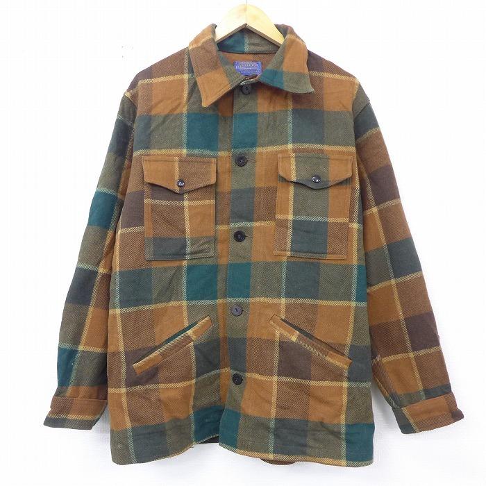 L 古着 長袖 ウール ジャケット 80s ペンドルトン Pendleton 茶他 ブラウン dec03 中古 メンズ アウター Ouwl 古着屋rushout 通販 Yahoo ショッピング