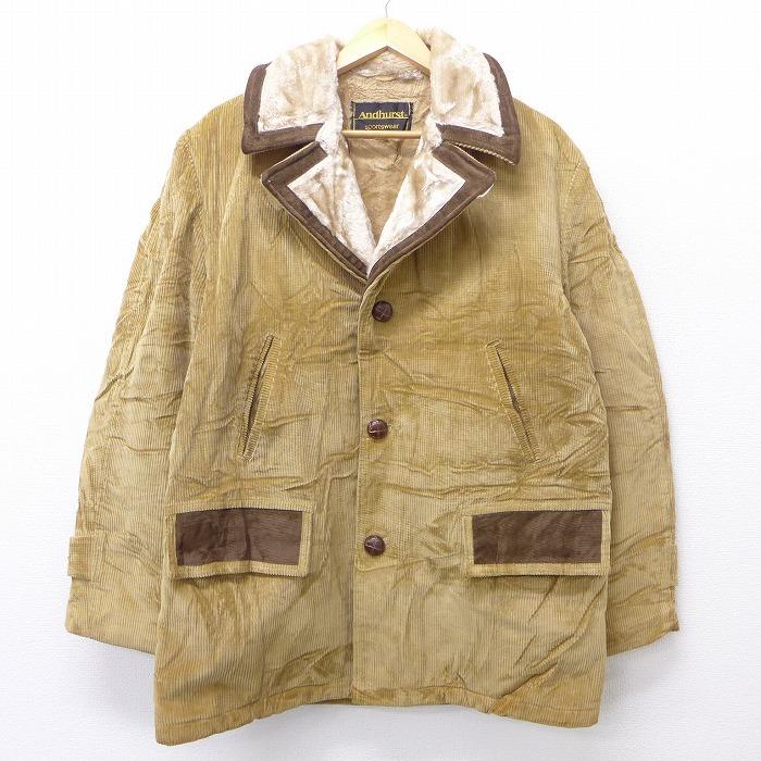 L 古着 長袖 コーデュロイ ジャケット 70s 内側ボア ベージュ他 カーキ Spe dec07 中古 メンズ アウター Ouwl 古着屋rushout 通販 Yahoo ショッピング