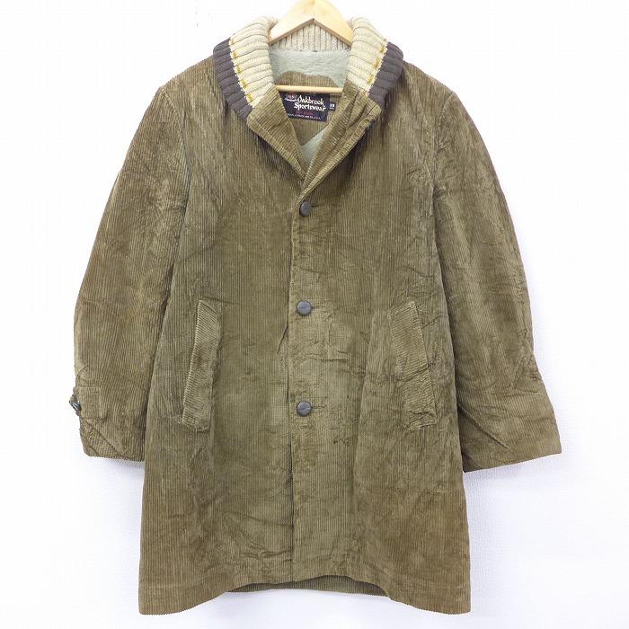 L 古着 長袖 ビンテージ コーデュロイ ジャケット 60s シアーズ ロング丈 内側ボア 緑 グリーン 21jan07 中古 メンズ アウター Ouwl 古着屋rushout 通販 Yahoo ショッピング