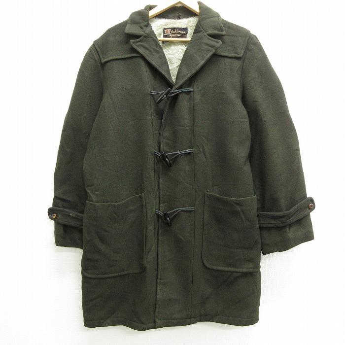 代引不可 L 古着 長袖 ウール ダッフル コート 70s シアーズ ロング丈 タロン 緑 グリーン 内側ボア Spe 21jan18 メンズ アウター 日本最大級 Www Technet 21 Org