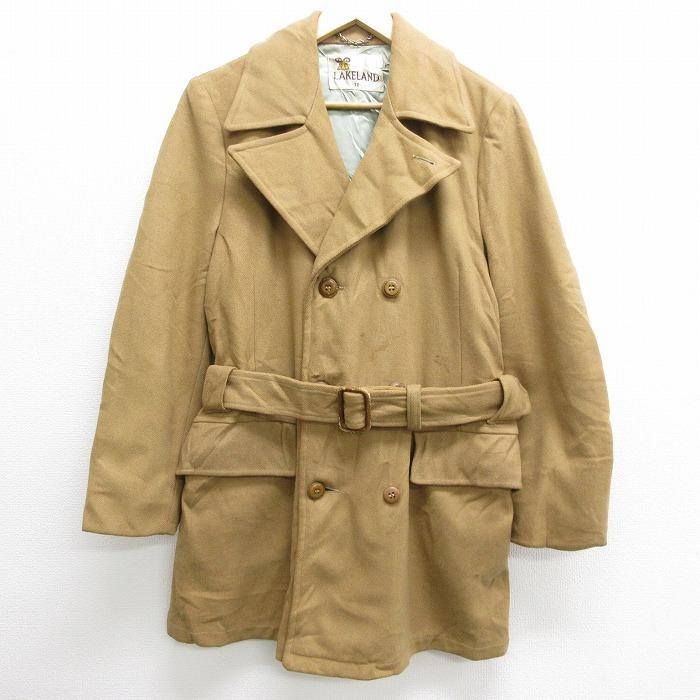 Rakuten S 古着 長袖 ウール ジャケット コート 80s ロング丈 ベージュ カーキ 21feb16 メンズ アウター 希少 Www Muslimaidusa Org