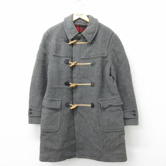 XL/古着 長袖 ダッフル コート メンズ 80s ロング丈 グレー 24oct17 