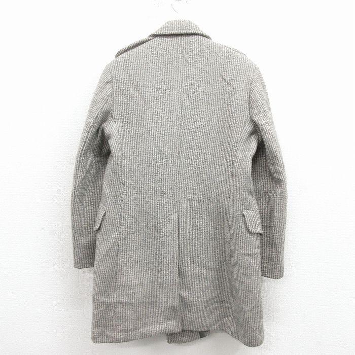 M/古着 長袖 ウール コート メンズ 80年代 80s ロング丈 グレー他 spe