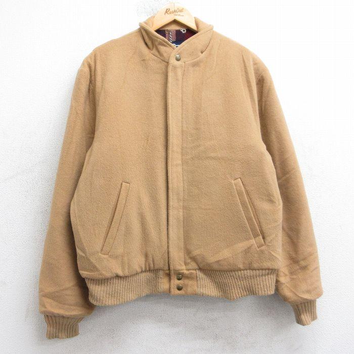 XL/古着 ウールリッチ 長袖 ウール ジャケット メンズ 80年代 80s USA製 ベージュ 内側ウール 25dec27 | WOOLRICH