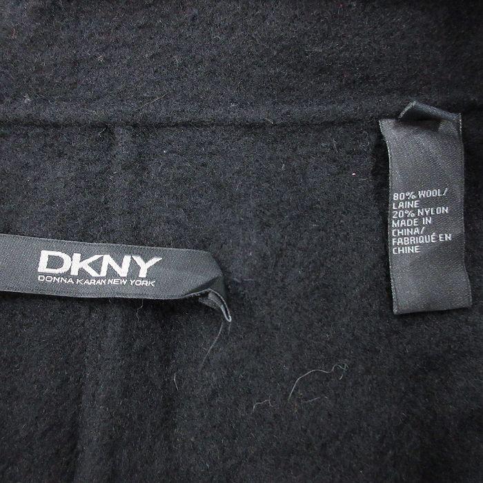 L/古着 ダナキャランニューヨーク DKNY 長袖 ウール コート メンズ ロング丈 黒 26jan05 DKNY（ダナ・キャラン・ニューヨーク） L/古着 長袖 ウール コート