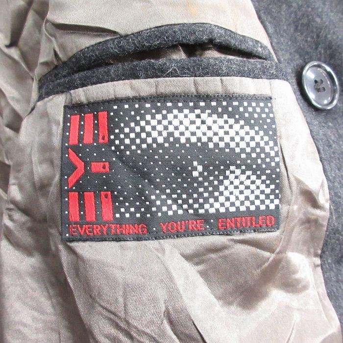 XL/古着 長袖 ウール コート メンズ 90年代 90s 大きいサイズ ロング丈