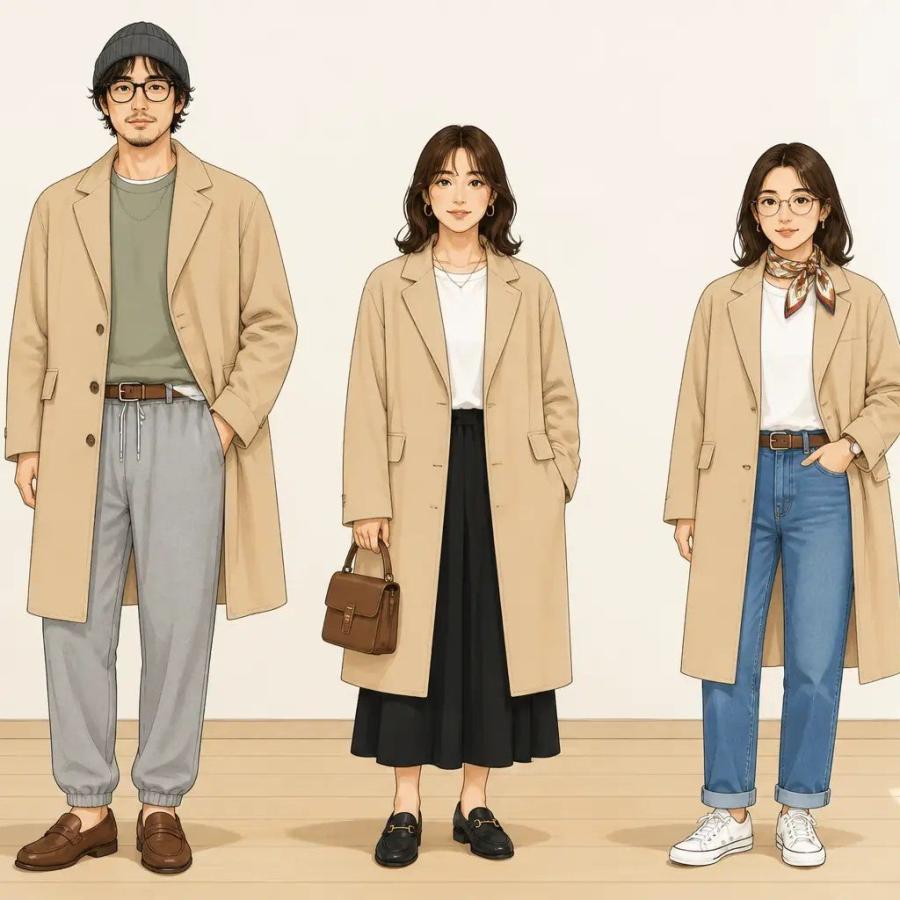 M/古着 長袖 ウール コート メンズ 80年代 80s ロング丈 カシミア