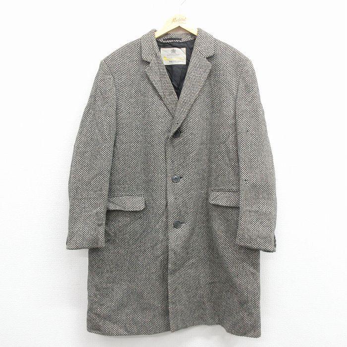 XL/古着 アクアスキュータム 長袖 ウール コート メンズ 70年代 70s
