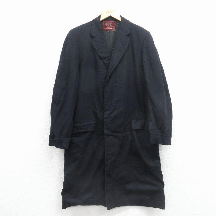 L/古着 長袖 ウール コート メンズ 80年代 80s ロング丈 USA製 黒 26jan08 L/古着 長袖 ウール コート メンズ 80年代 80s ロング丈 USA製 黒