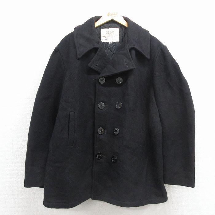 XL/古着 長袖 ミリタリー ウール ピーコート メンズ 90年代 90s 大きい