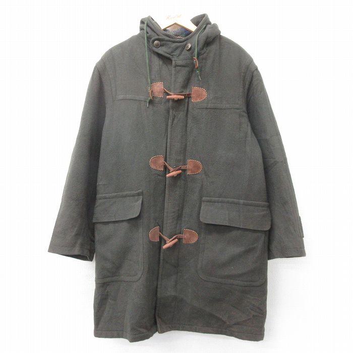 L/古着 エルエルビーン 長袖 ダッフル コート パーカー メンズ 90年代 90s ロング丈 濃緑【spe】 26jan21 L.L.Bean（エルエルビーン） L/古着 長袖 ダッフル コート パーカー
