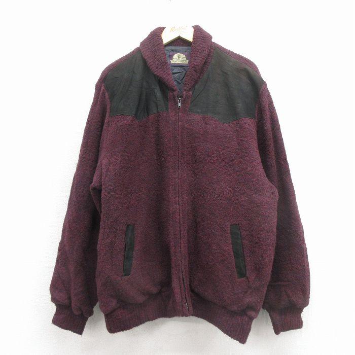 XL/古着 長袖 ウール ジャケット メンズ 90年代 90s 大きいサイズ