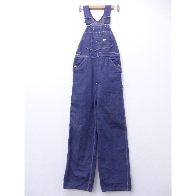 W32 古着 ビンテージ オーバーオール リー Lee デニム 18dec10 中古 メンズ ボトムス Ova 古着屋rushout 通販 Yahoo ショッピング