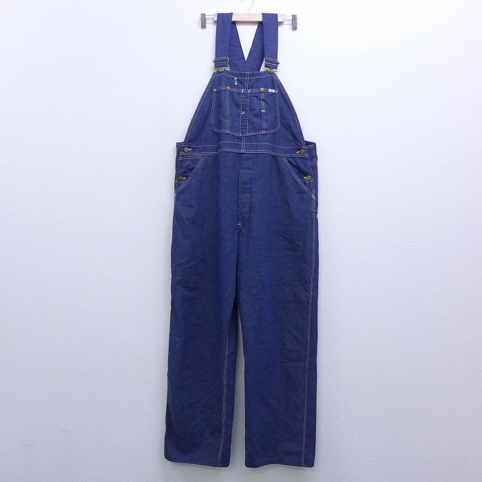 W39 古着 オーバーオール 80s リー Lee 紺 ネイビー デニム jul30 中古 メンズ ボトムス Ova 古着屋rushout 通販 Yahoo ショッピング