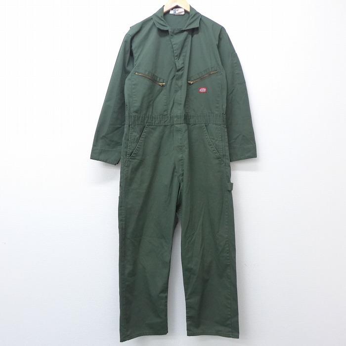 Dickies W41/古着 長袖 ワーク ツナギ 90s ディッキーズ 大きいサイズ 