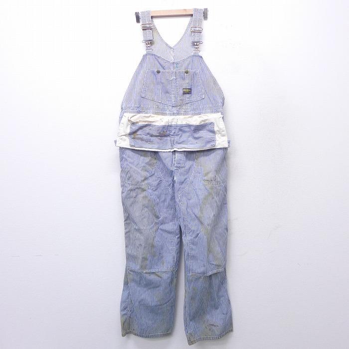 70s オシュコシュ エプロン付きオーバーオール ヒッコリー ヴィンテージ-