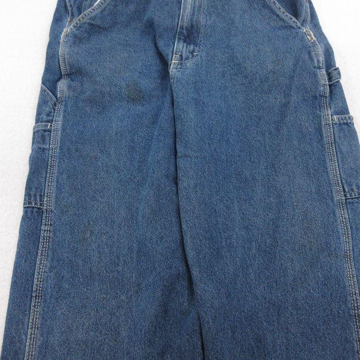 W32/古着 オーバーオール メンズ BERNE コットン 紺 ネイビー デニム