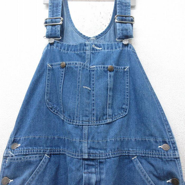 W39/古着 ローバックス オーバーオール メンズ 90s 紺 ネイビー W39/古着 ローバックス オーバーオール メンズ 90s 紺 ネイビー