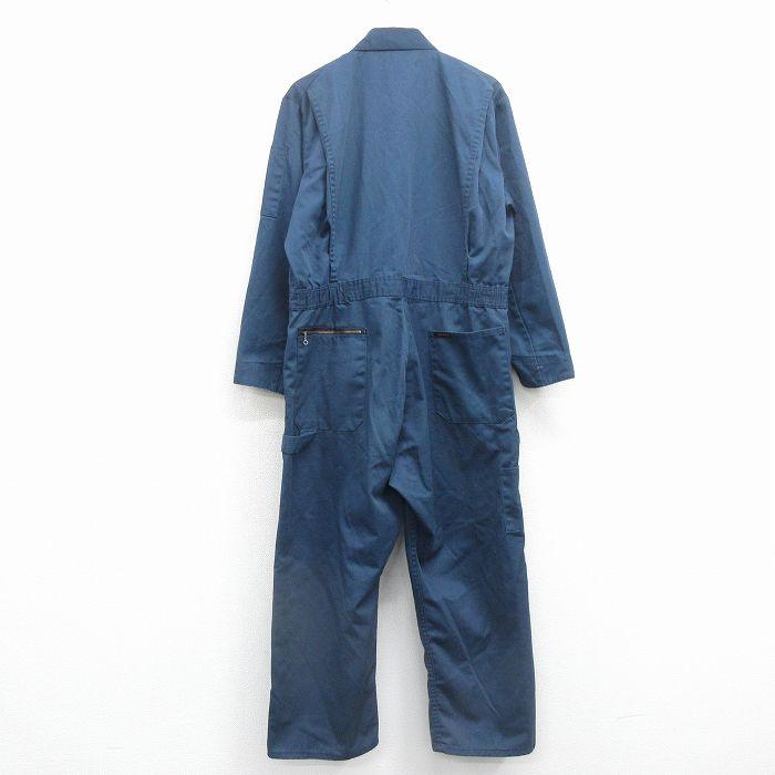 W40/古着 ディッキーズ 長袖 ワーク ツナギ メンズ 90年代 90s 大きいサイズ タロン 紺 26feb09 Dickies（ディッキーズ） W40/古着 長袖 ワーク ツナギ メンズ 90年代
