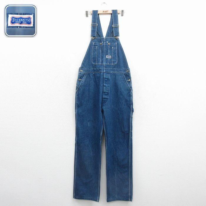 W38/古着 キー KEY 長袖 ビンテージ ツナギ メンズ 70年代 70s 襟