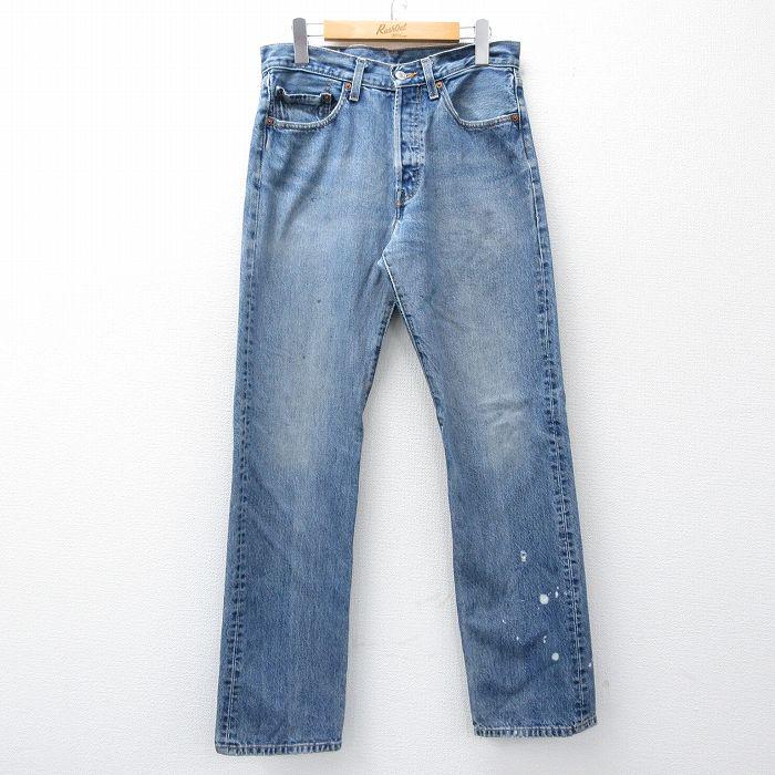 リーバイス501 W36 デニム ヒゲ 古着 青 USA製 80s 18556 501 W30/古着 ジーンズ Levis リーバイス メンズ 00年代 00s ヒゲ