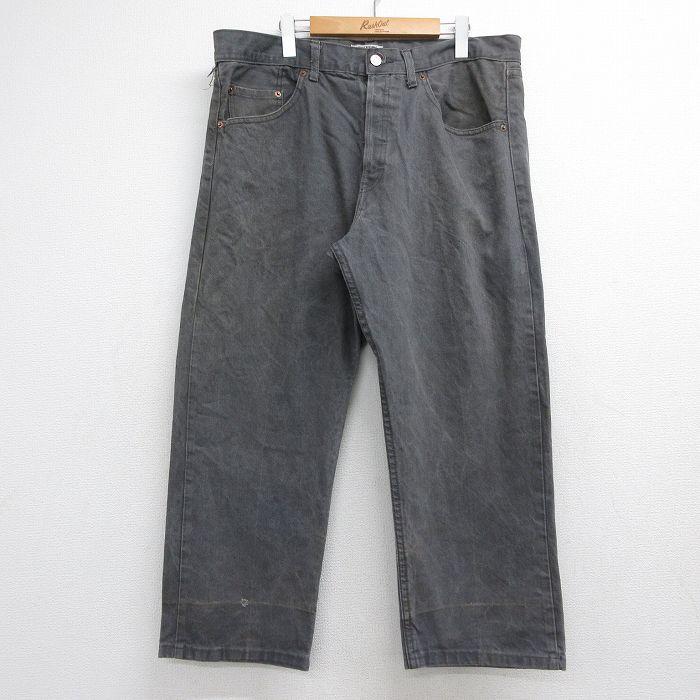 W39/古着 ジーンズ リーバイス Levis 501 メンズ コットン USA製 グレー デニム【spe】 26jul14 501 W39/古着 ジーンズ リーバイス Levis 501 メンズ コットン USA製