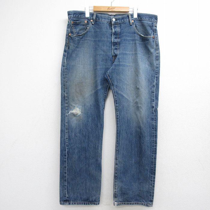 501 W40/古着 ジーンズ リーバイス Levis 501 メンズ ヒゲ 大きい 