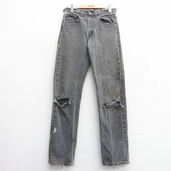 メンズ Levis 505 リーバイス ダメージ ジーンズ 加工 デニム w32