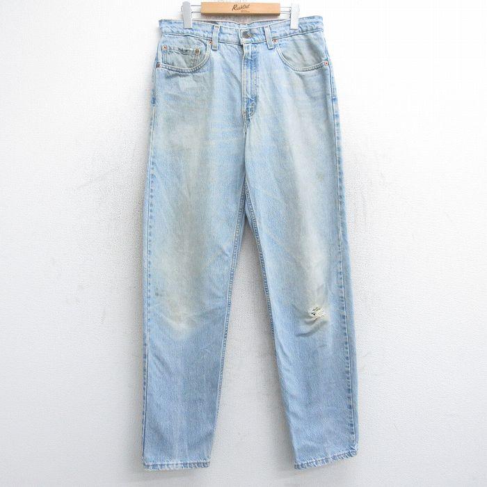 イ*ル様 ビンテージ　古着　リーバイス550 バギー　デニムジーンズ　W34L3 Levi's（リーバイス） W33/古着 ジーンズ Levis 550 メンズ 90s ヒゲ