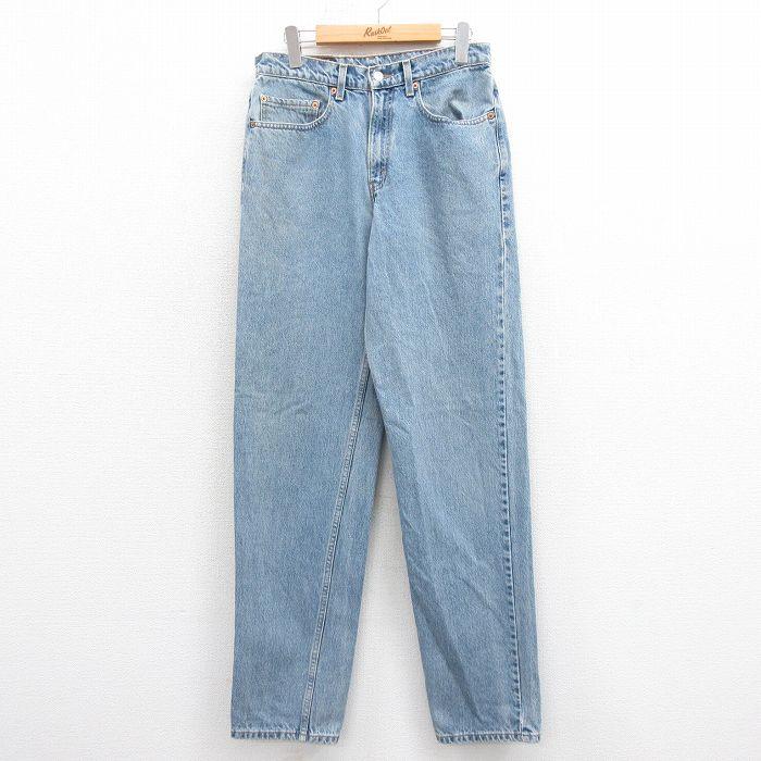 W30/古着 ジーンズ Levis リーバイス 550 メンズ 00年代 00s テーパード コットン 薄紺 ネイビー デニム 25sep30 中古 ボトムス ジーパン Gパン ロング パンツ Levi's（リーバイス） W30/古着 ジーンズ Levis 550 メンズ 00s