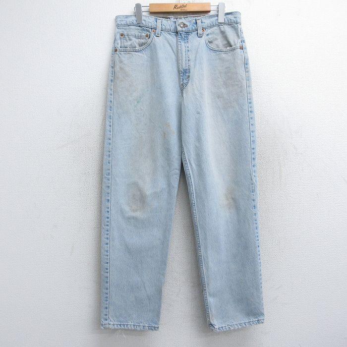 古着 リーバイス Levis 550 メンズ 00年代 00s 薄紺 ネイビー デニム W34 中古 ボトムス ジーパン Gパン ロング パンツ 中古 古着 Levi's（リーバイス） W34/古着 Levis 550 メンズ 00s 薄紺 ネイビー