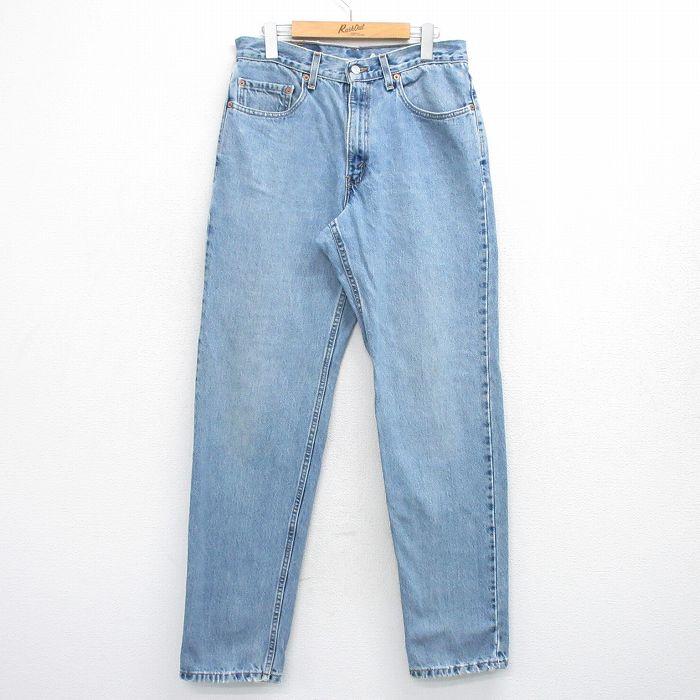 W32/古着 ジーンズ リーバイス Levis 550 メンズ 90年代 90s テーパード コットン USA製 紺 ネイビー デニム 25oct30 中古 ボトムス ジーパン Gパン ロング パンツ Levi's（リーバイス） W32/古着 ジーンズ Levis 550 メンズ 90s