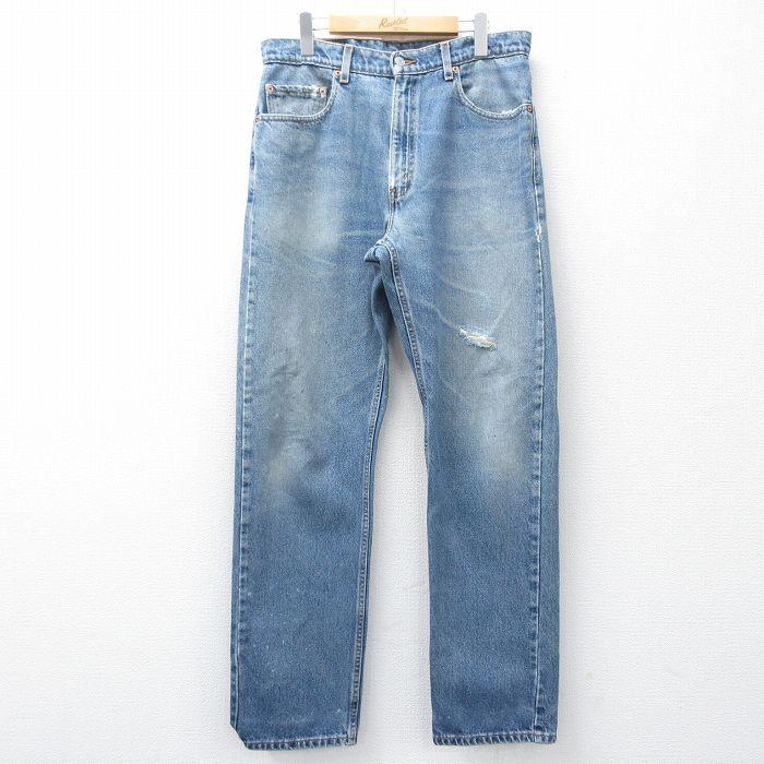 W34/古着 ジーンズ Levis リーバイス 505 メンズ 00年代 00s ヒゲ コットン 紺 デニム【spe】 26feb05 Levi's（リーバイス） 【20%OFF】W34/古着 ジーンズ Levis 505 メンズ