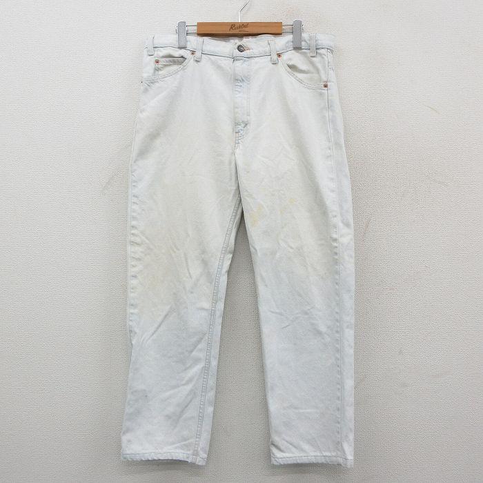 W36/古着 ジーンズ Levis リーバイス 505 メンズ 90年代 90s コットン USA製 白 デニム 26feb17 Levi's（リーバイス） W36/古着 ジーンズ Levis 505 メンズ 90年代 90s
