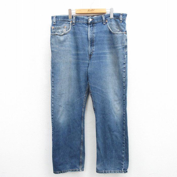 W40/古着 ジーンズ Levis リーバイス 505 メンズ 00年代 00s ヒゲ 大きいサイズ コットン ネイビー デニム 26jul04 Levi's（リーバイス） W40/古着 ジーンズ Levis 505 メンズ 00年代 00s