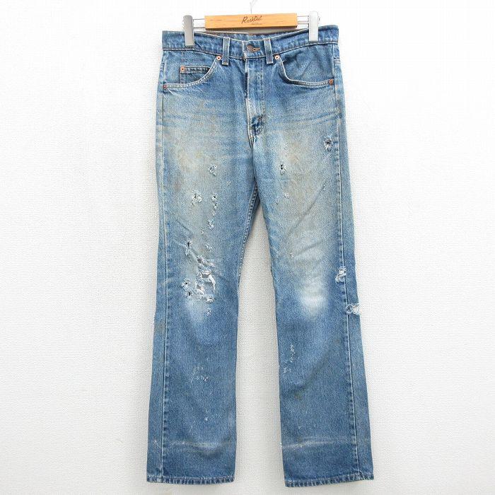 W30/古着 ジーンズ Levis リーバイス 517 メンズ 00年代 00s ブーツカット ヒゲ ネイビー デニム 26jul01 Levi's（リーバイス） W30/古着 ジーンズ Levis 517 メンズ 00年代 00s