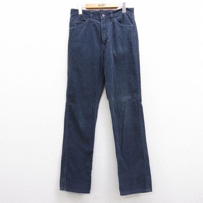 W31/古着 モンゴメリーワード コーデュロイ パンツ メンズ 80s 紺