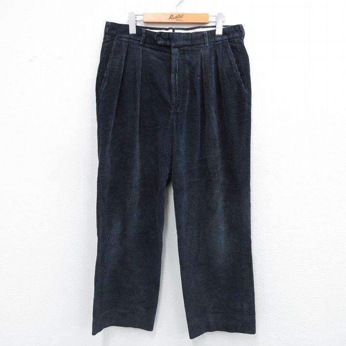 ぴ*な様 エルエルビーン　コーデュロイパンツ　ボトムス　古着　ブラック　黒　W3 L.L.Bean（エルエルビーン） W34/古着 LLBEAN コーデュロイ パンツ