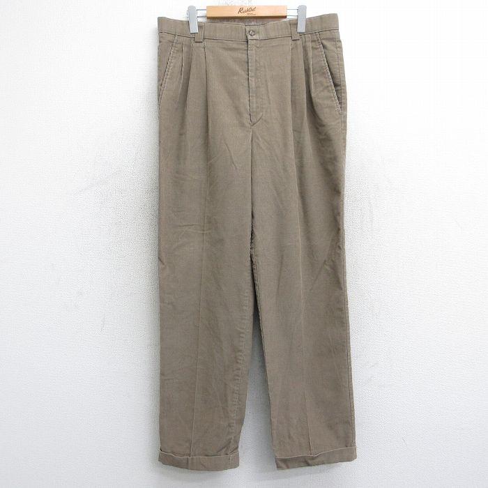 W36/古着 HAGGAR コーデュロイ パンツ メンズ 80年代 80s ベージュ系