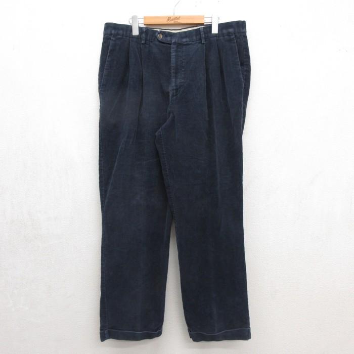 00s DOCKERSドッカーズ ツータックスラックス黒W38 L30リーバイス DOCKERS（ドッカーズ） W38/古着 コーデュロイ パンツ メンズ 90年代