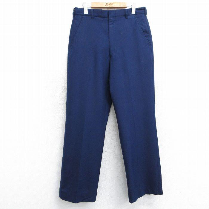 90s BERLE バーレ コーデュロイスラックス ネイビー W33 L30 W33/古着 ミリタリー パンツ メンズ 90s 紺 ネイビー 25feb15 中古