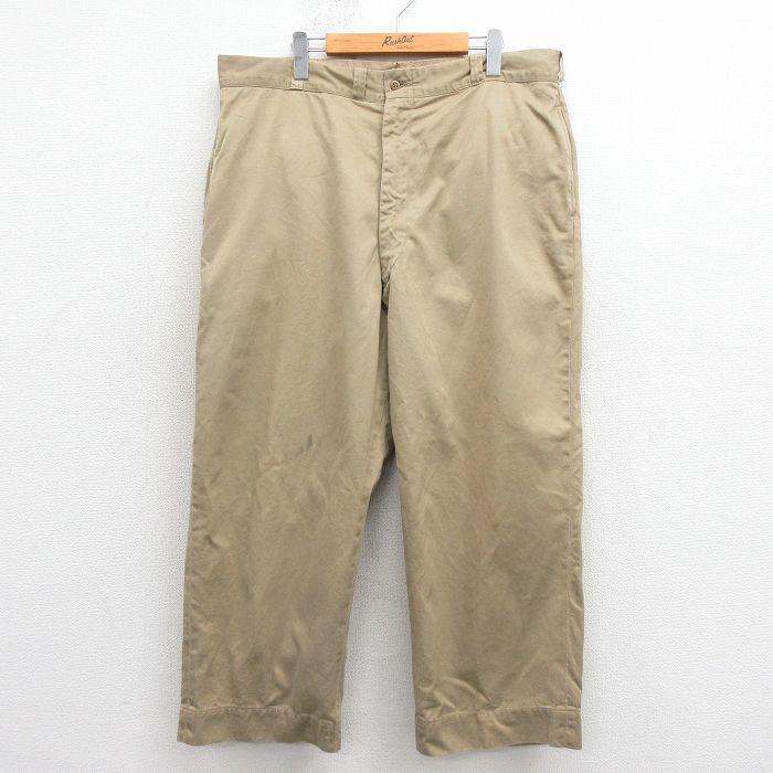 W39/古着 ビンテージ ミリタリー チノ パンツ チノパン メンズ 50年代