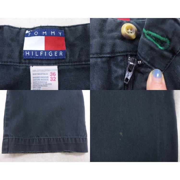 W35 古着 チノ パンツ トミーヒルフィガー Tommy Hilfiger ロゴ チノパン 黒 ブラック 19jan24 中古 メンズ ボトムス ロング Par 古着屋rushout 通販 Yahoo ショッピング