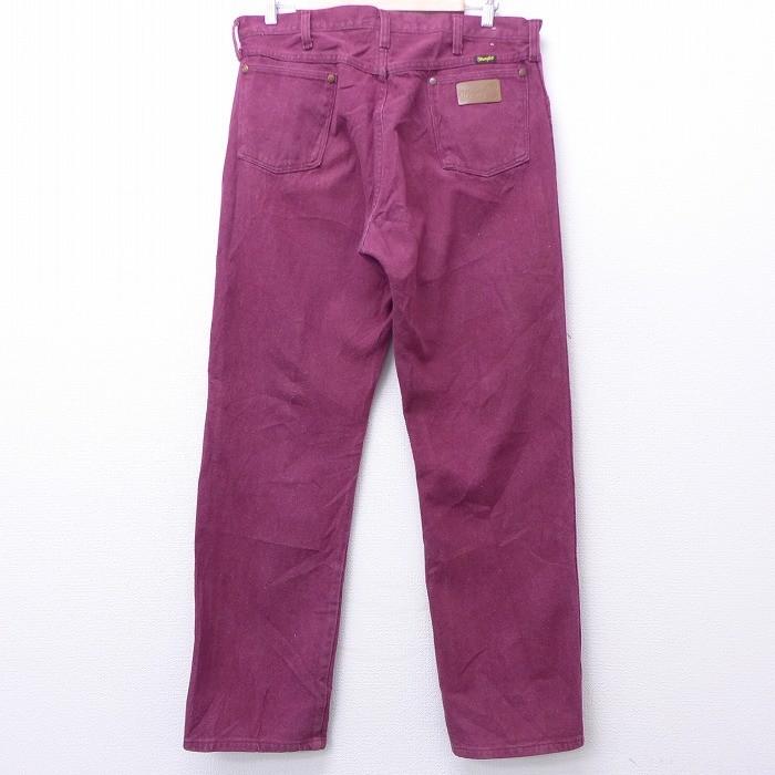 W36 古着 ジーンズ 80s ラングラー Wrangler エンジ デニム Spe mar27 中古 メンズ ボトムス ジーパン Gパン ロング パンツ Par0210 古着屋rushout 通販 Yahoo ショッピング